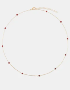 Natura Selection Collar Dorado Piedra Color Hot