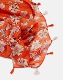 Natura Selection Pañuelo Print Flor 150509-ORANGE Discount