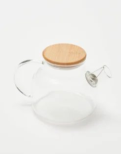 Natura Selection Tetera Cristal Tapa Bambú 144294-TRANSP Clearance